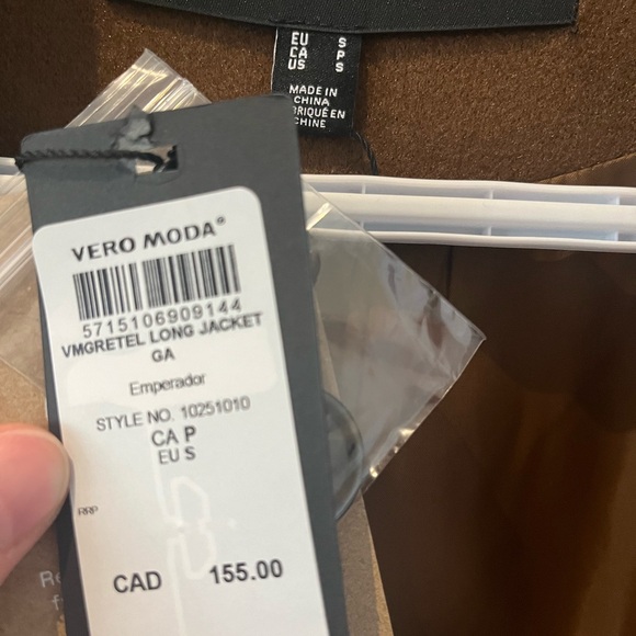 Brown Coat Never Worn with Tags on by Vero Moda - Picture 3 of 4